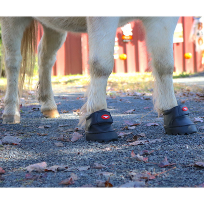 Easyboot Mini angle view on horse