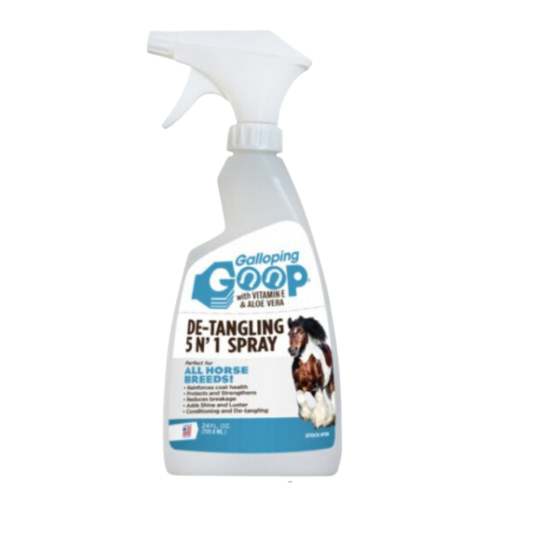Galloping Goop Detangling Spray 5-in-1 Silicone Free Topical Wound and Skin Care Light Gray