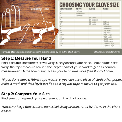 Heritage Competition Glove Measurement Guide
