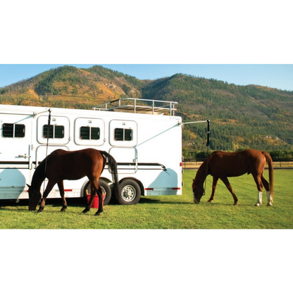 EasyCare HiTie System Attached to Trailer with 2 Horses