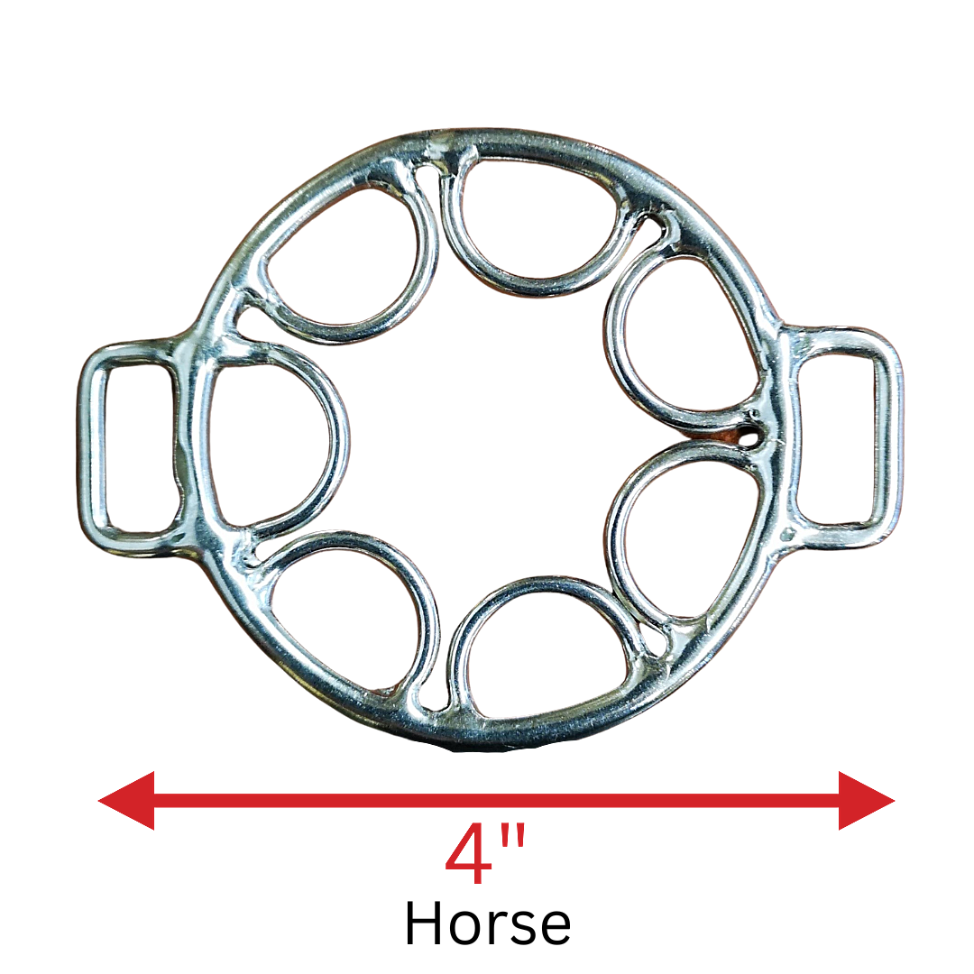 Star Wheel Hackamore Pair in 4" Stainless Steel