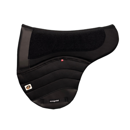 Hybrid Trail Secure Non-Slip Ecogold Saddle Pad - Black with Black Detail