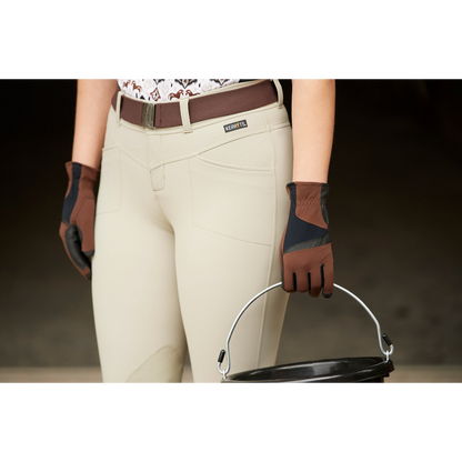 Kerrits Ice Fil® Gloves in Leather Colour on Rider