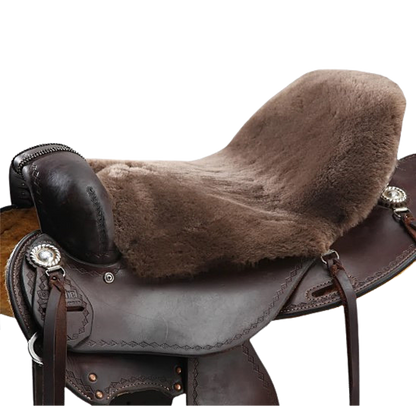 JMS Endurance/Western Sheepskin Saddle Cushion in Brown