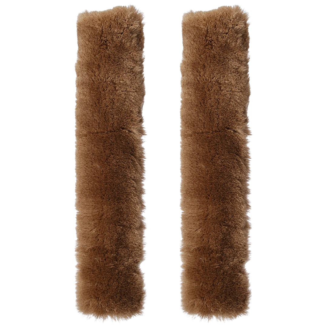 Sheepskin 1" Stirrup Leather Covers Pair - Tube style Saddle Cover Saddle Brown