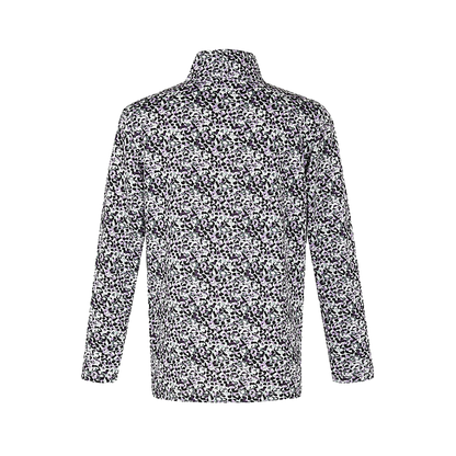 Kerrits Kids Cool Ride Ice Fil Long Sleeve Riding Shirt in Juniper Field Print Back View