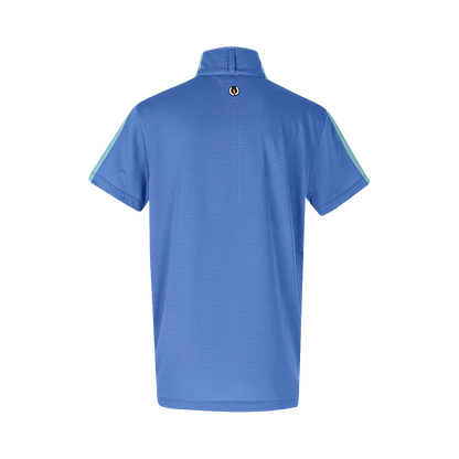 Kerrits Kids Cool Ride Ice Fil Short Sleeve Riding Shirt in Bluebird Back View
