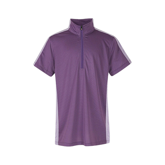 Kerrits Kids Cool Ride Ice Fil Short Sleeve Riding Shirt in Cassis Front View