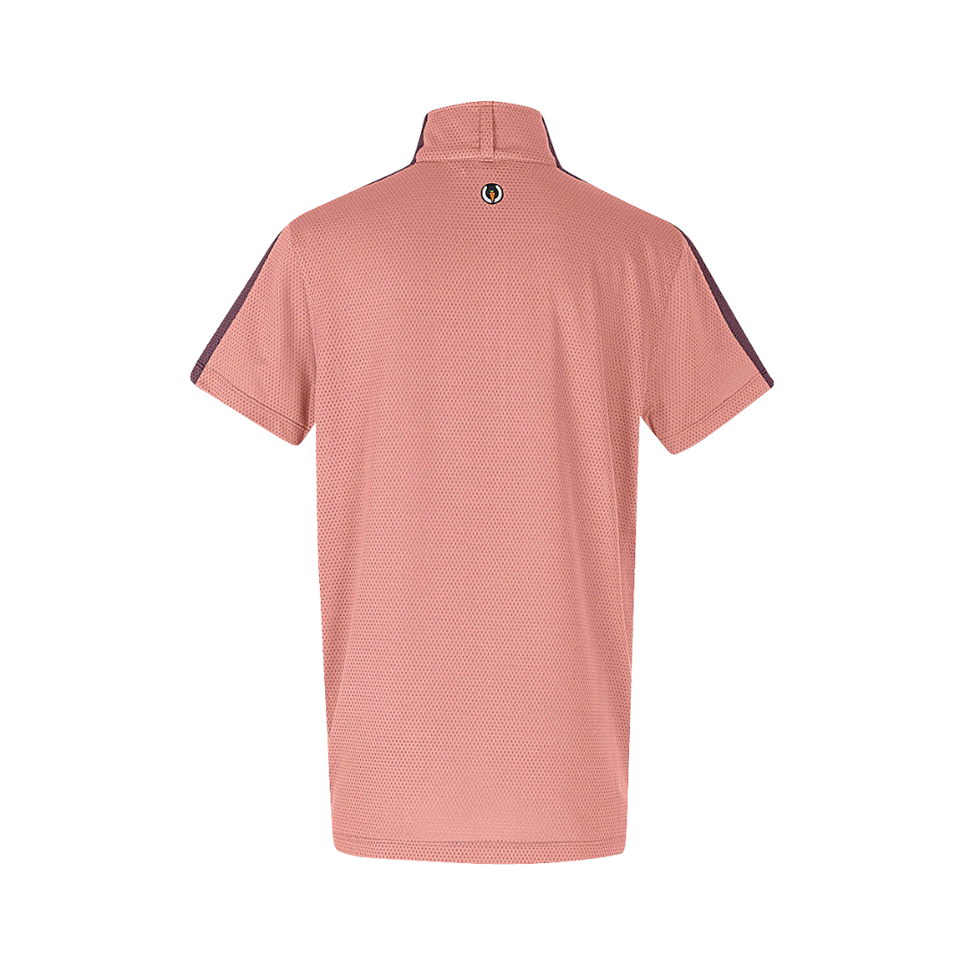 Kerrits Kids Cool Ride Ice Fil Short Sleeve Riding Shirt in Sunset Back View