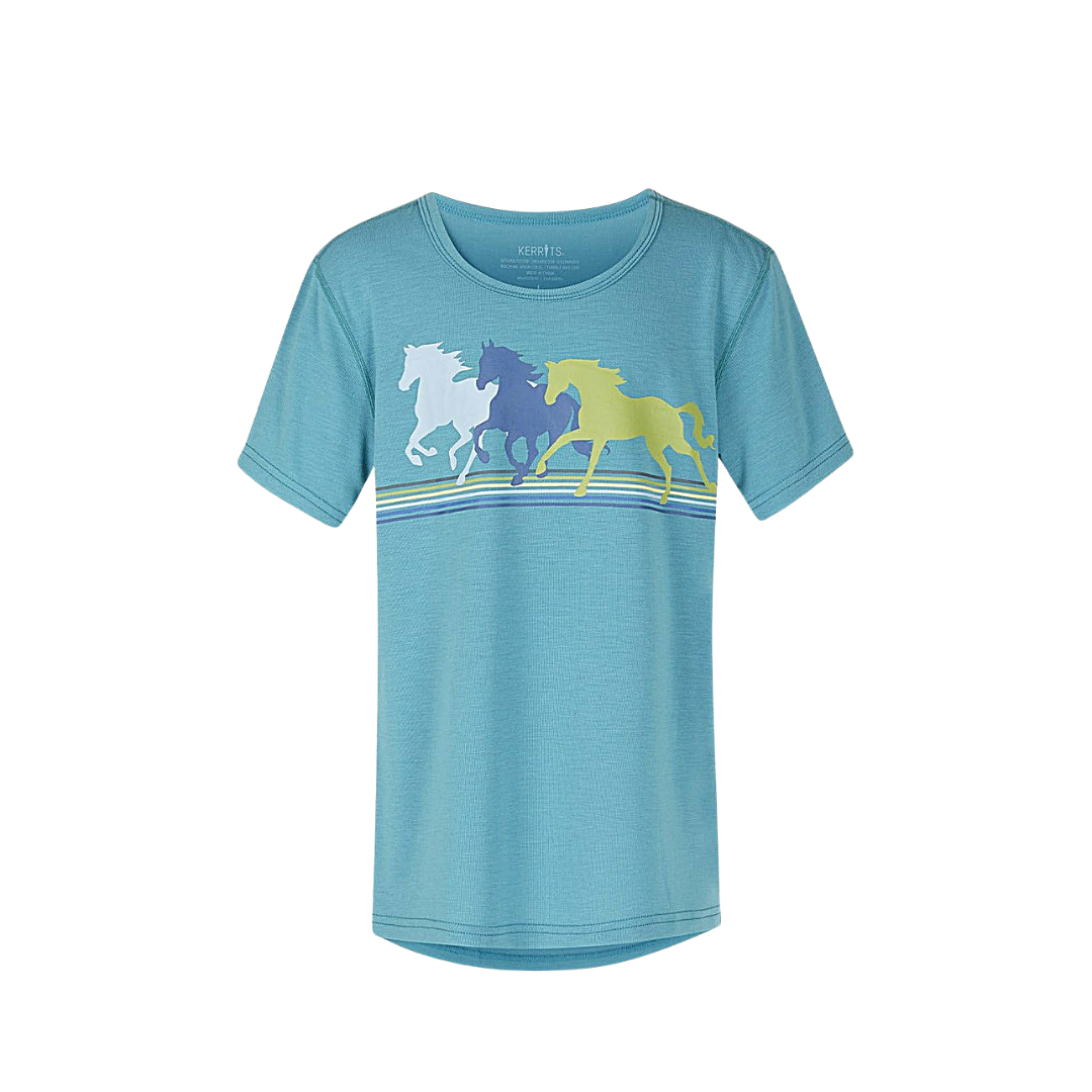 Kids Pony Power Tee Riding Apparel & Accessories Cadet Blue