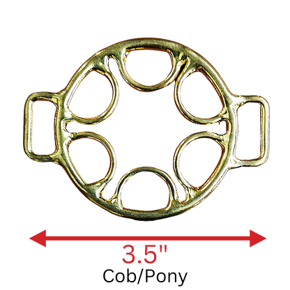 Star Wheel Hackamore Pair in 3.5" Brass