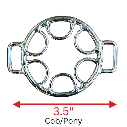 Star Wheel Hackamore Pair in 3.5" Stainless Steel