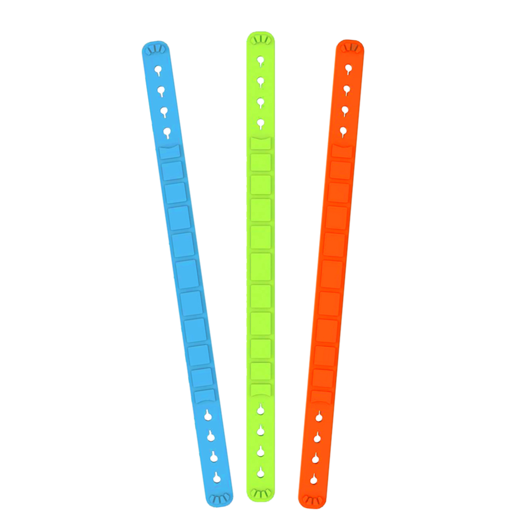 Scoot Boot Pastern Straps - Aqua, Green & Orange