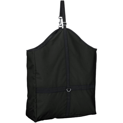 Tough1 Nylon Hay Tote with Web Front in Black Back View