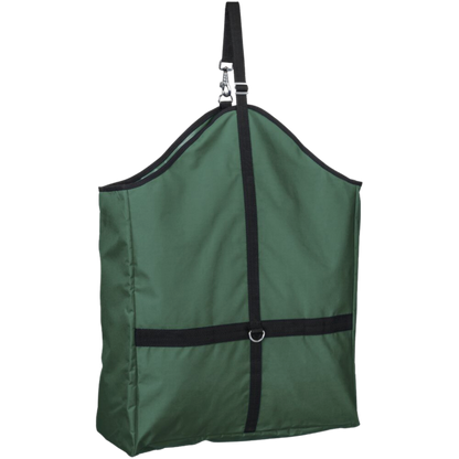 Tough1 Nylon Hay Tote with Web Front in Hunter Green Back View