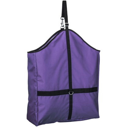 Tough1 Nylon Hay Tote with Web Front in Purple Back View