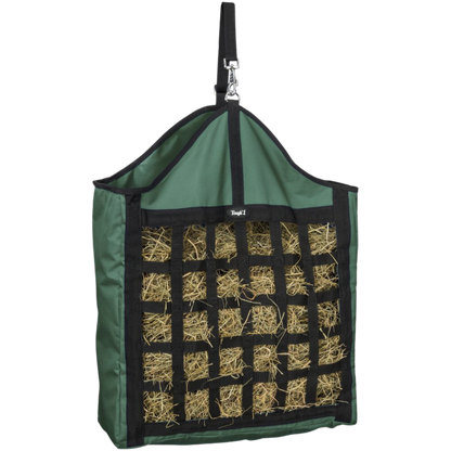 Tough1 Nylon Hay Tote with Web Front in Hunter Green Front View