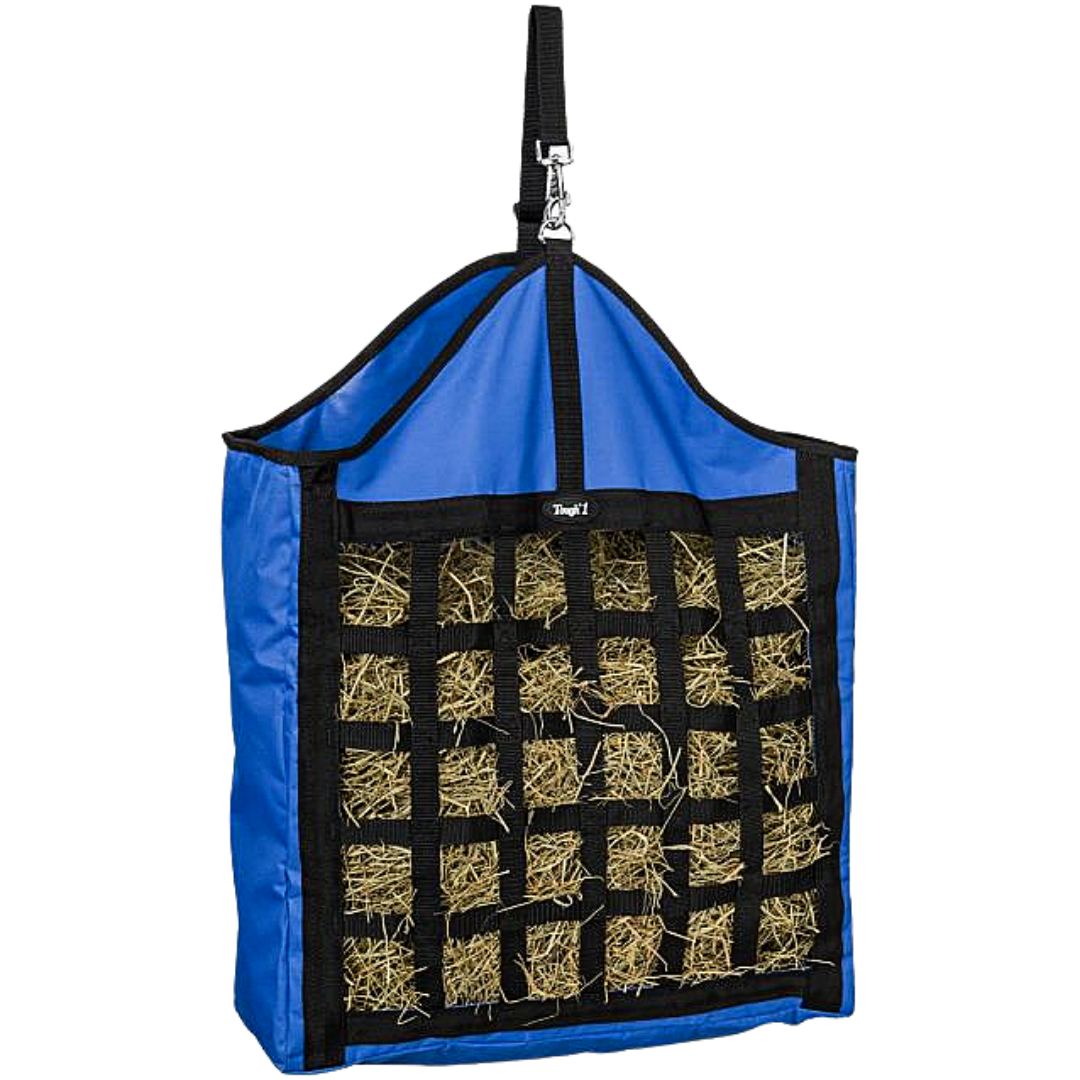 Nylon Hay Tote with Web Front Travel and Trailer Accessories Black