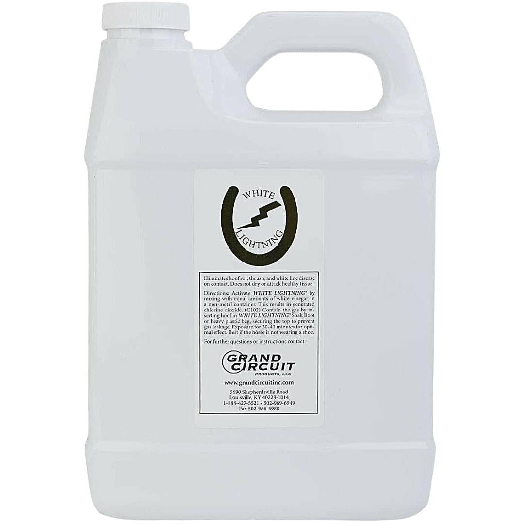 White Lightning Thrush Treatment 64oz Bottle Side View