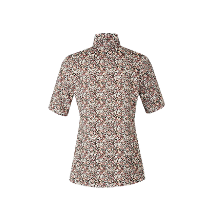 Kerrits Cool Ride Ice Fil Short Sleeve Shirt in Rose Field Print Back View