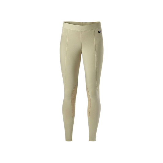 Kerrits Flow Rise Knee Patch Performance Tight Tan Front View