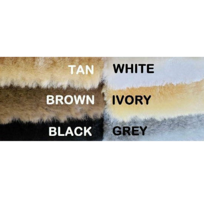 JMS Endurance/Western Sheepskin Saddle Cushion Deluxe Colour Chart