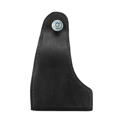 Tough1 Leather Covered Narrow Neck Endurance Stirrups in Black Side View