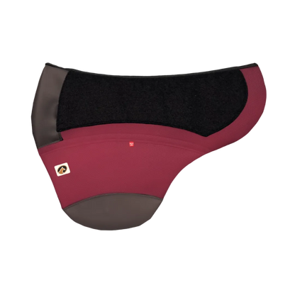 Chinook Calmatech Saddle Pad Burgundy with Brown Detail 